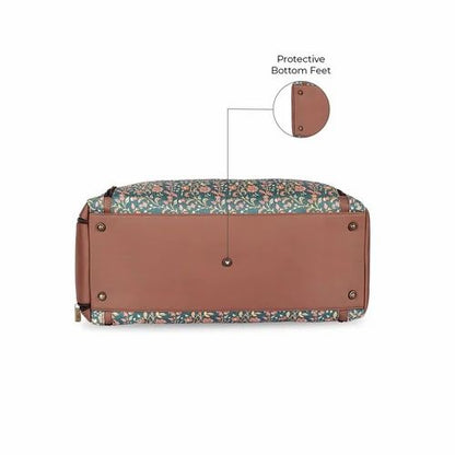 Large Floral Duffle Bag with Handbag & Sling Bag