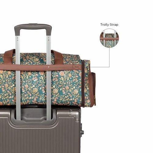 Large Floral Duffle Bag with Handbag & Sling Bag