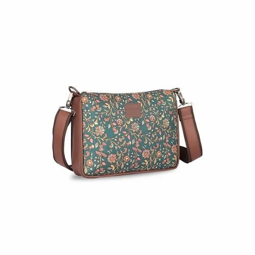 Large Floral Duffle Bag with Handbag & Sling Bag